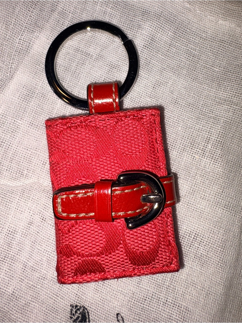 Coach Photo Book Y2K Red Signature Picture Frame Bag Charm Keychain